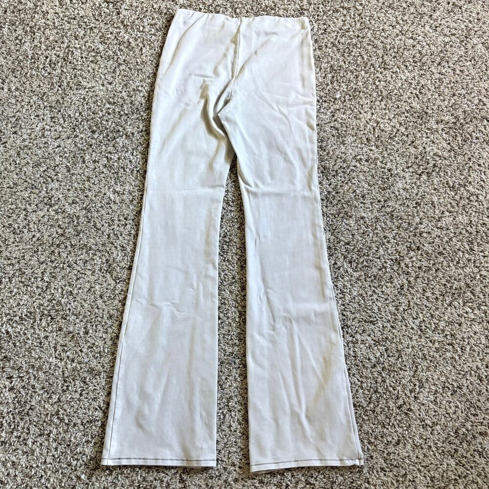 Skims Cotton Blend Flare Pants Size L Cream Lounge Yoga like new cozy boho